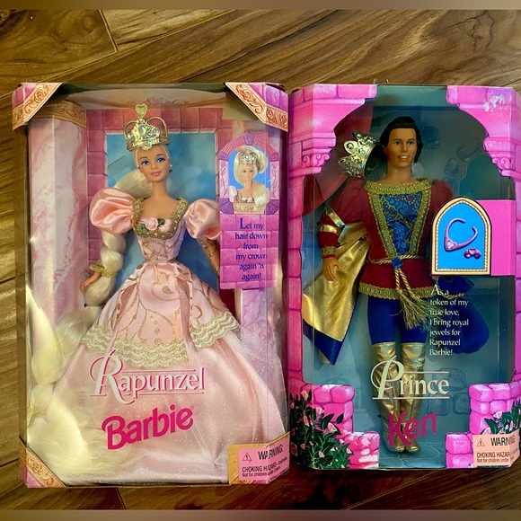 1997 Barbie Rapunzel and Prince Ken Doll Set - Picture 1 of 2